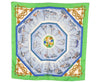 Authentic HERMES Carre 90 Scarf "RETOUR DE PECHE" Silk Green 8236J