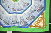 Authentic HERMES Carre 90 Scarf "RETOUR DE PECHE" Silk Green 8236J