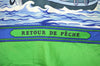 Authentic HERMES Carre 90 Scarf "RETOUR DE PECHE" Silk Green 8236J