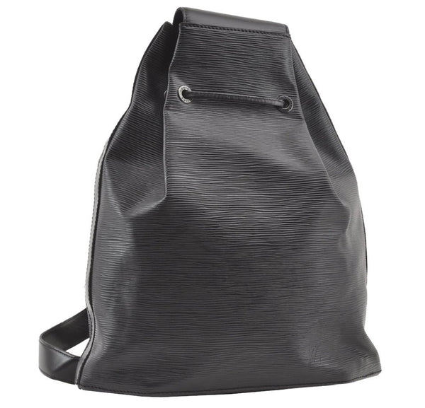 Authentic Louis Vuitton Epi Sac A Dos Shoulder Bag Black M80153 LV 8238J
