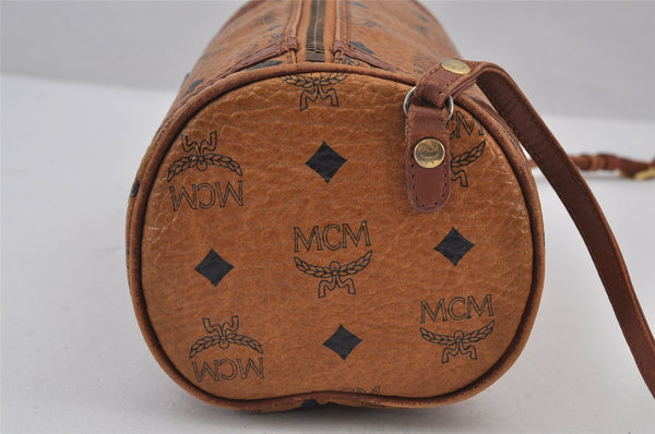 Authentic MCM Visetos Leather Vintage Shoulder Cross Bag Purse Brown Junk 8239J