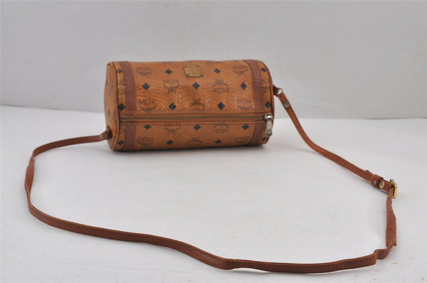 Authentic MCM Visetos Leather Vintage Shoulder Cross Bag Purse Brown Junk 8239J