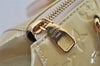 Authentic Louis Vuitton Vernis Sherwood PM Hand Bag Light Yellow M91491 LV 8240J