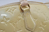 Authentic Louis Vuitton Vernis Sherwood PM Hand Bag Light Yellow M91491 LV 8240J