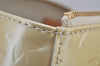 Authentic Louis Vuitton Vernis Sherwood PM Hand Bag Light Yellow M91491 LV 8240J