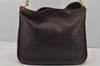 Authentic GUCCI Vintage Bamboo 2Way Shoulder Hand Bag Purse Leather Brown 8242J