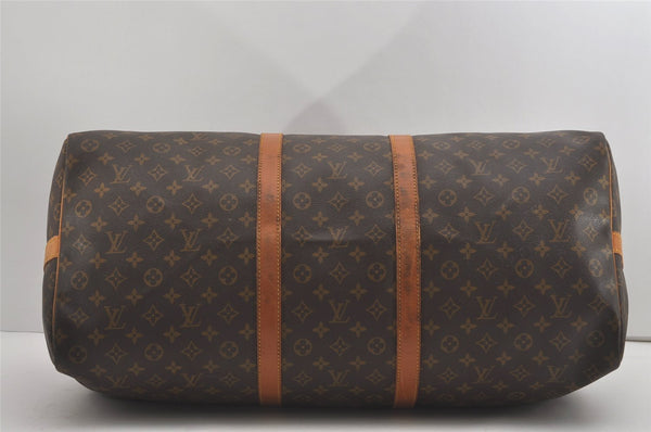 Authentic Louis Vuitton Monogram Keepall Bandouliere 60 M41412 Boston Bag 8243I