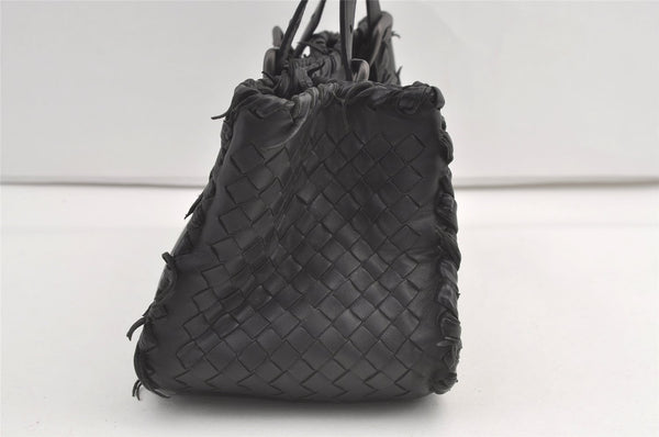 Authentic BOTTEGA VENETA Intrecciato Leather Shoulder Hand Bag Purse Black 8245J