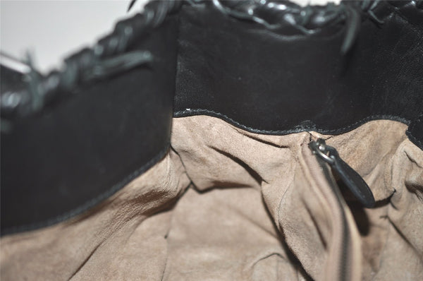 Authentic BOTTEGA VENETA Intrecciato Leather Shoulder Hand Bag Purse Black 8245J