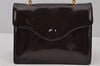 Authentic BOTTEGA VENETA Enamel 2Way Shoulder Hand Bag Purse Brown 8246J