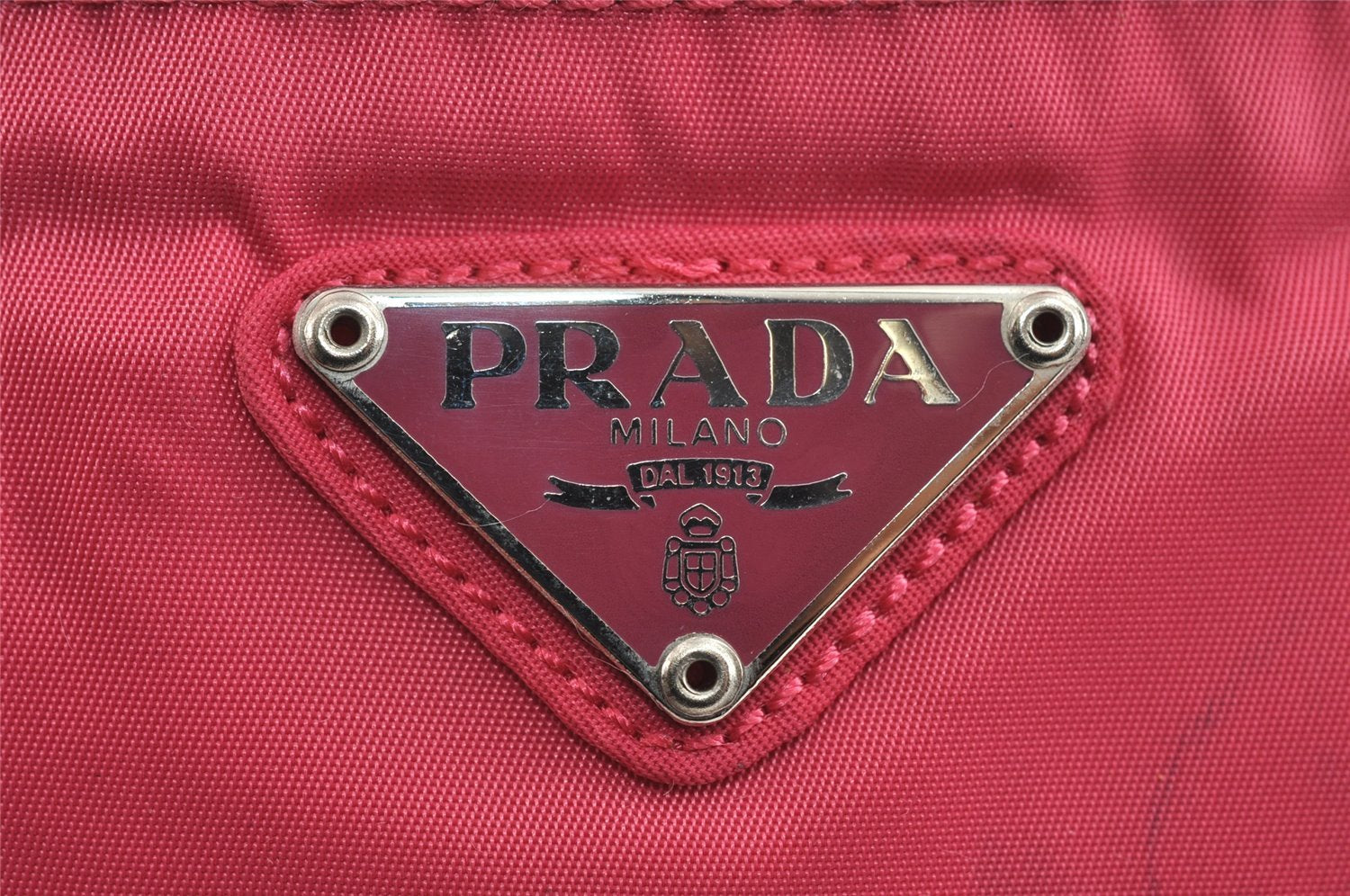 Authentic PRADA VELA Nylon Tessuto Leather Shoulder Cross Bag B7372 Pink 8247I