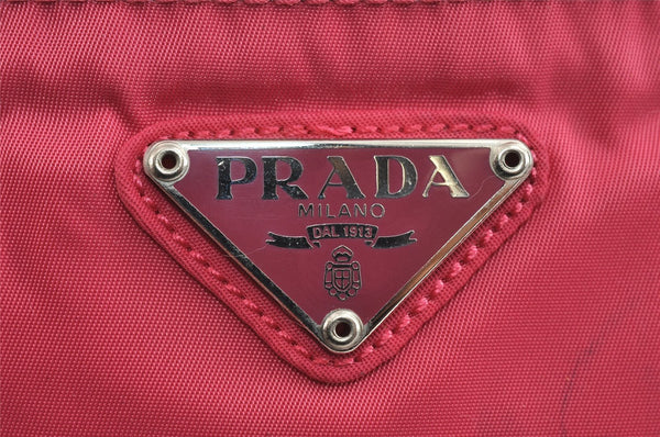 Authentic PRADA VELA Nylon Tessuto Leather Shoulder Cross Bag B7372 Pink 8247I