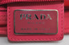 Authentic PRADA VELA Nylon Tessuto Leather Shoulder Cross Bag B7372 Pink 8247I