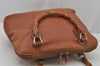 Authentic GUCCI Bamboo 2Way Shoulder Hand Bag Purse Leather Brown Junk 8249J