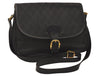 Authentic GUCCI Shoulder Cross Body Bag GG Canvas Leather Black Junk 8250J