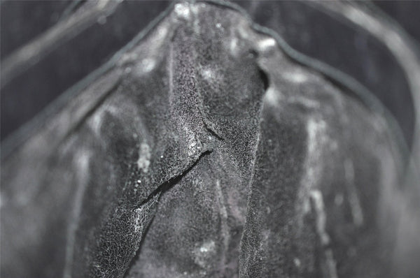 Authentic GUCCI Shoulder Cross Body Bag GG Canvas Leather Black Junk 8250J