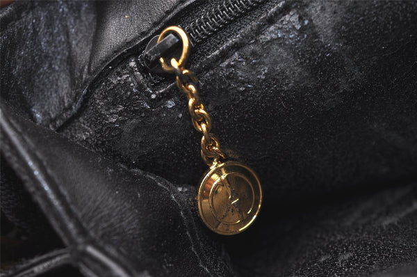 Authentic GUCCI Shoulder Cross Body Bag GG Canvas Leather Black Junk 8250J