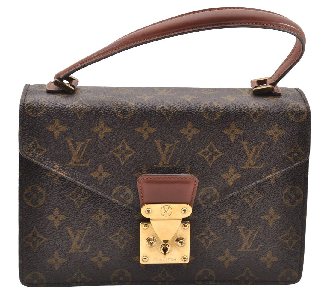 Authentic Louis Vuitton Monogram Concorde Hand Bag Purse M51190 LV 8251I