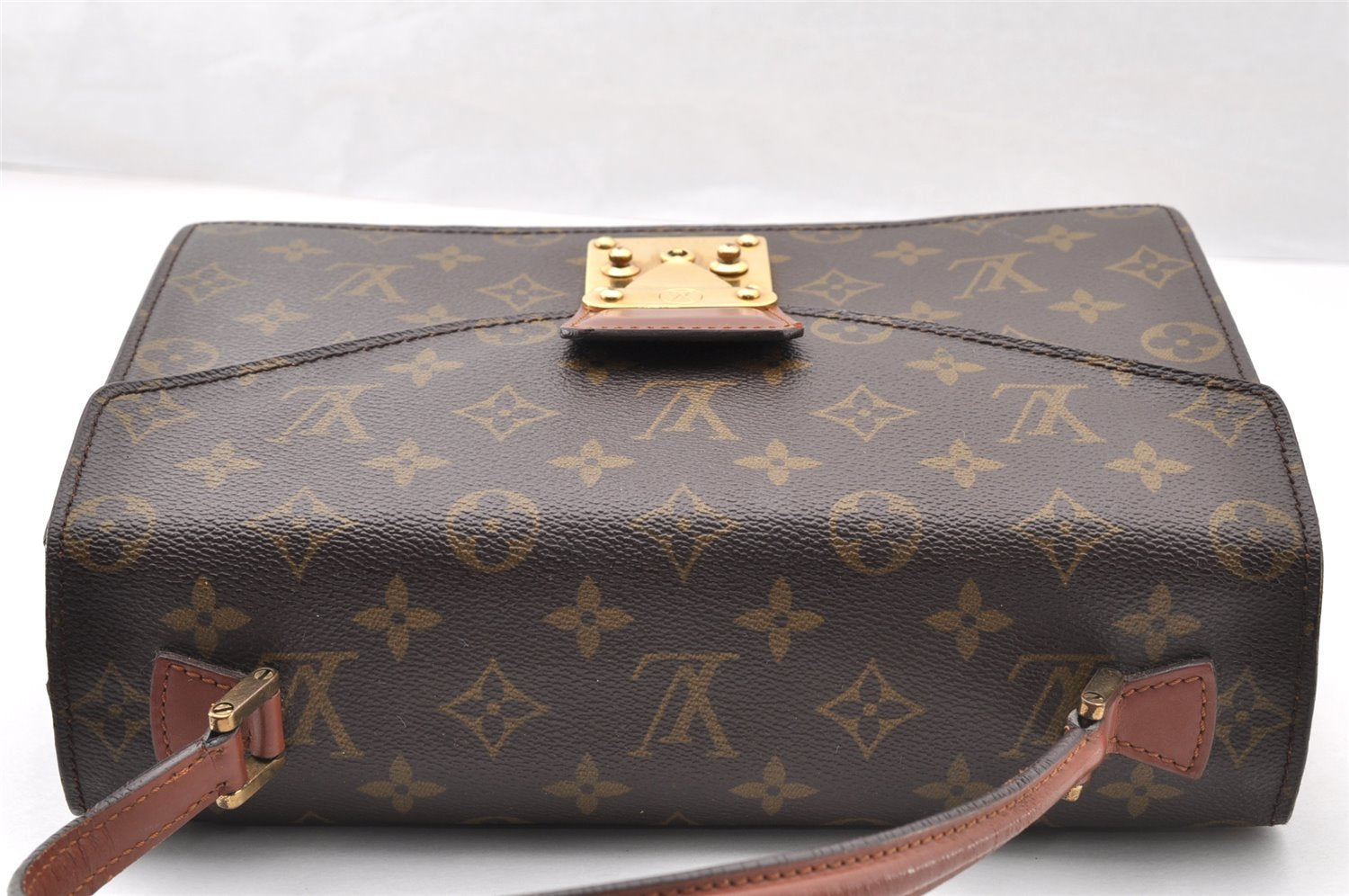 Authentic Louis Vuitton Monogram Concorde Hand Bag Purse M51190 LV 8251I