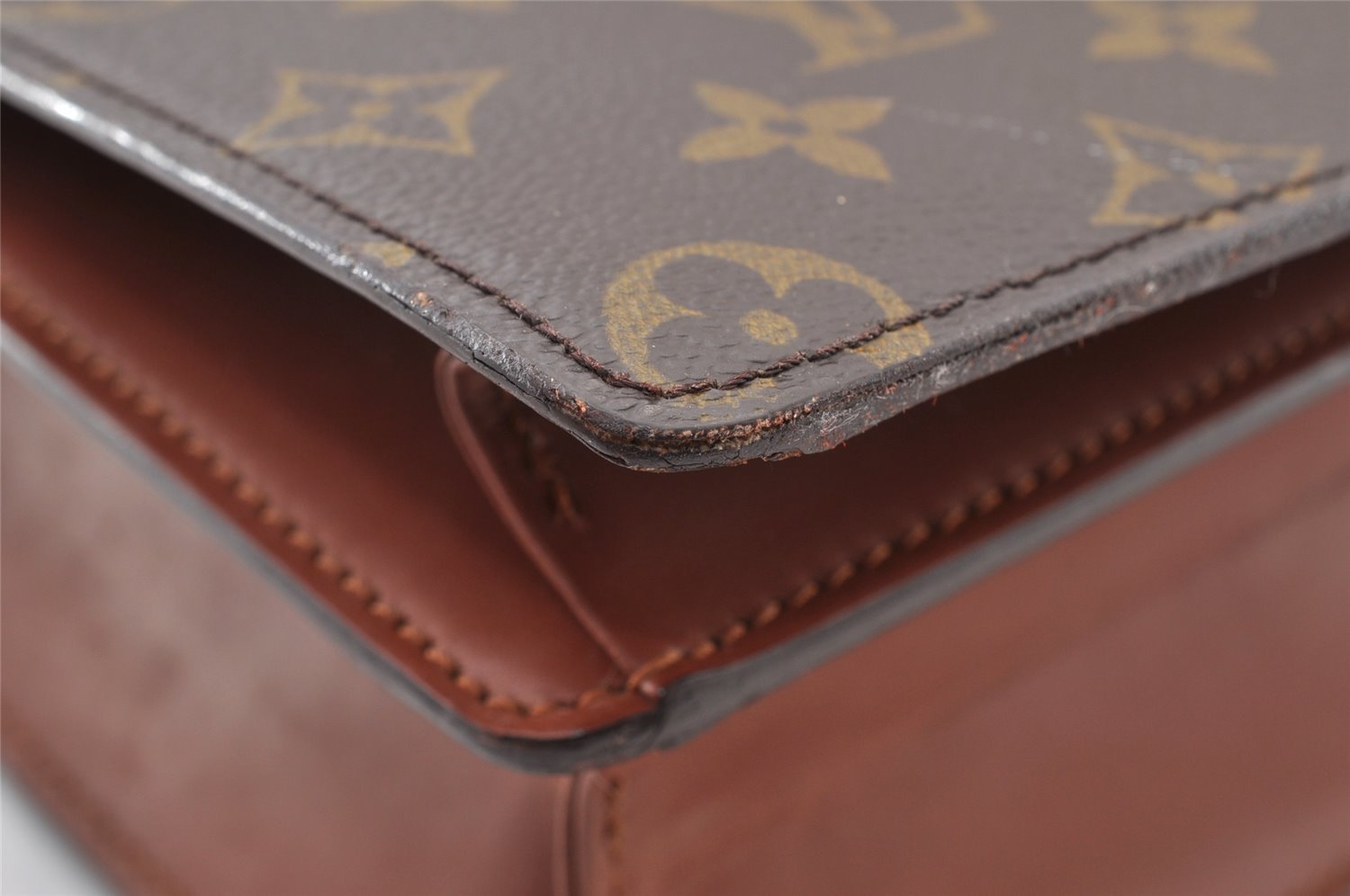 Authentic Louis Vuitton Monogram Concorde Hand Bag Purse M51190 LV 8251I