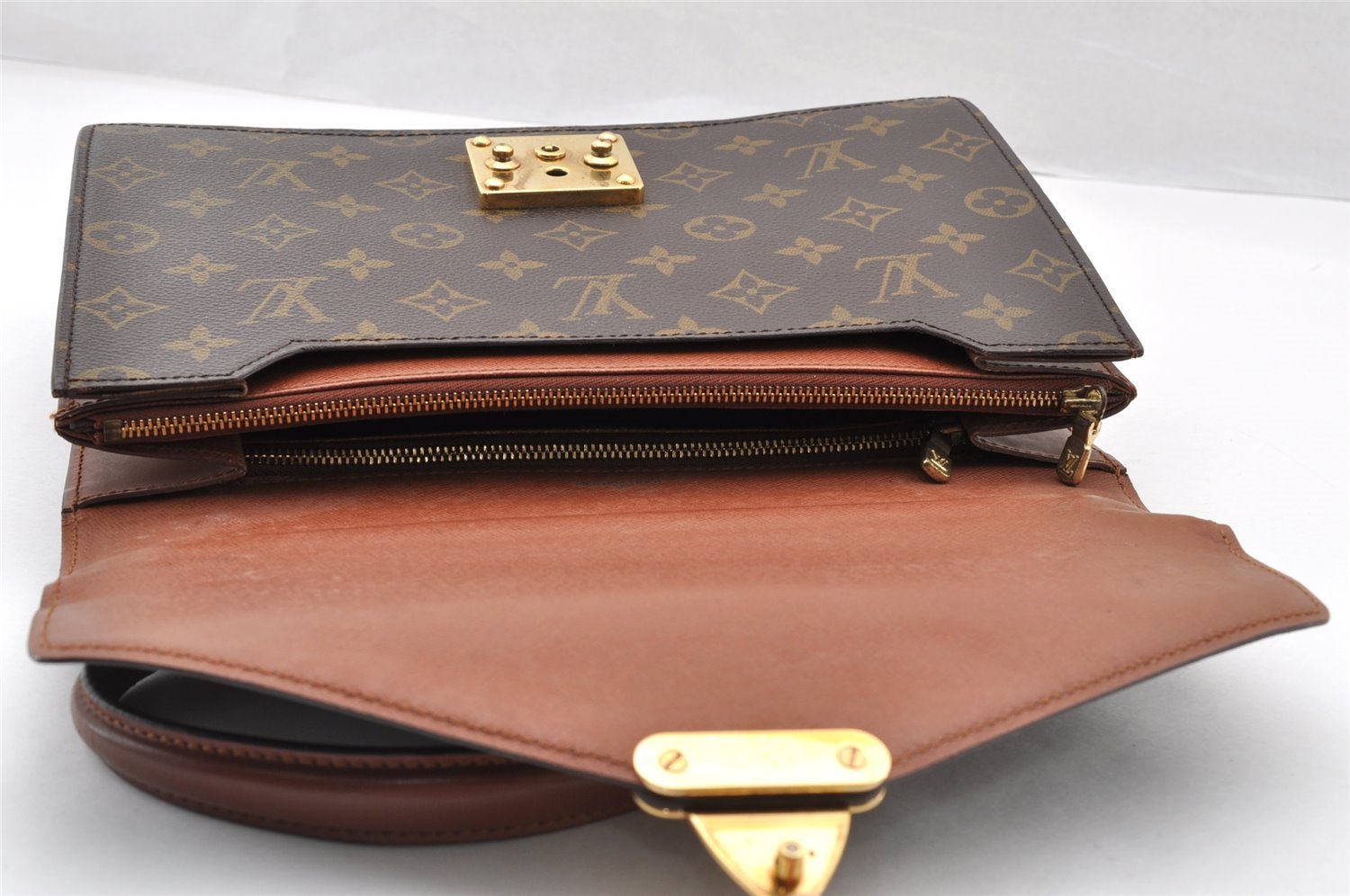 Authentic Louis Vuitton Monogram Concorde Hand Bag Purse M51190 LV 8251I