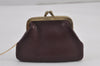 Authentic Christian Dior Vintage Shoulder Bag Purse Leather Bordeaux Red 8252J