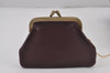 Authentic Christian Dior Vintage Shoulder Bag Purse Leather Bordeaux Red 8252J