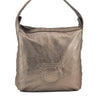 Authentic Salvatore Ferragamo Gancini Leather Shoulder Bag Purse Gold 8253J