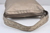 Authentic Salvatore Ferragamo Gancini Leather Shoulder Bag Purse Gold 8253J