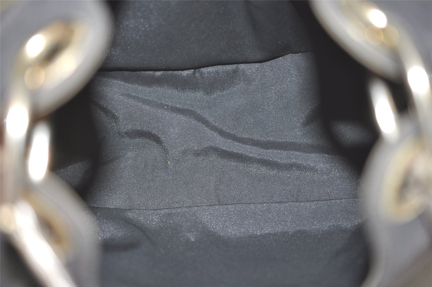 Authentic GUCCI Guccissima Shoulder Bag Canvas Leather 257265 Black Gray 8254I