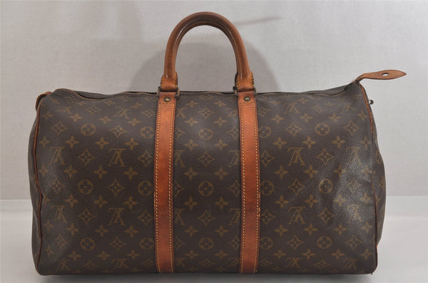 Authentic Louis Vuitton Monogram Keepall 45 Travel Boston Bag Old Model LV 8254M