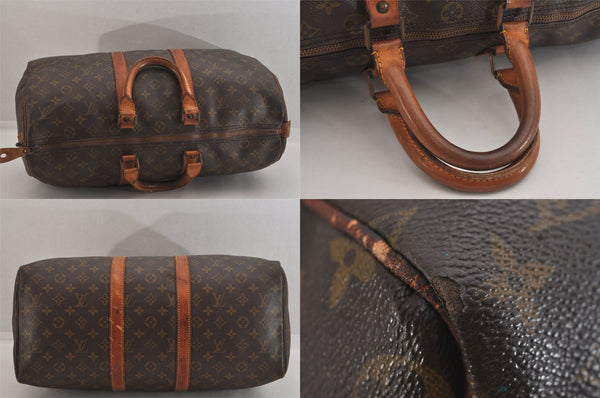 Authentic Louis Vuitton Monogram Keepall 45 Travel Boston Bag Old Model LV 8254M