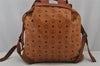 Authentic MCM Vintage Visetos Leather Backpack Brown 8255J