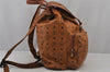 Authentic MCM Vintage Visetos Leather Backpack Brown 8255J