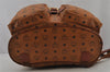 Authentic MCM Vintage Visetos Leather Backpack Brown 8255J