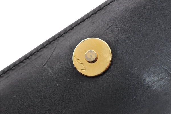 Authentic Salvatore Ferragamo Vara Leather 2Way Shoulder Hand Bag Black SF 8257I