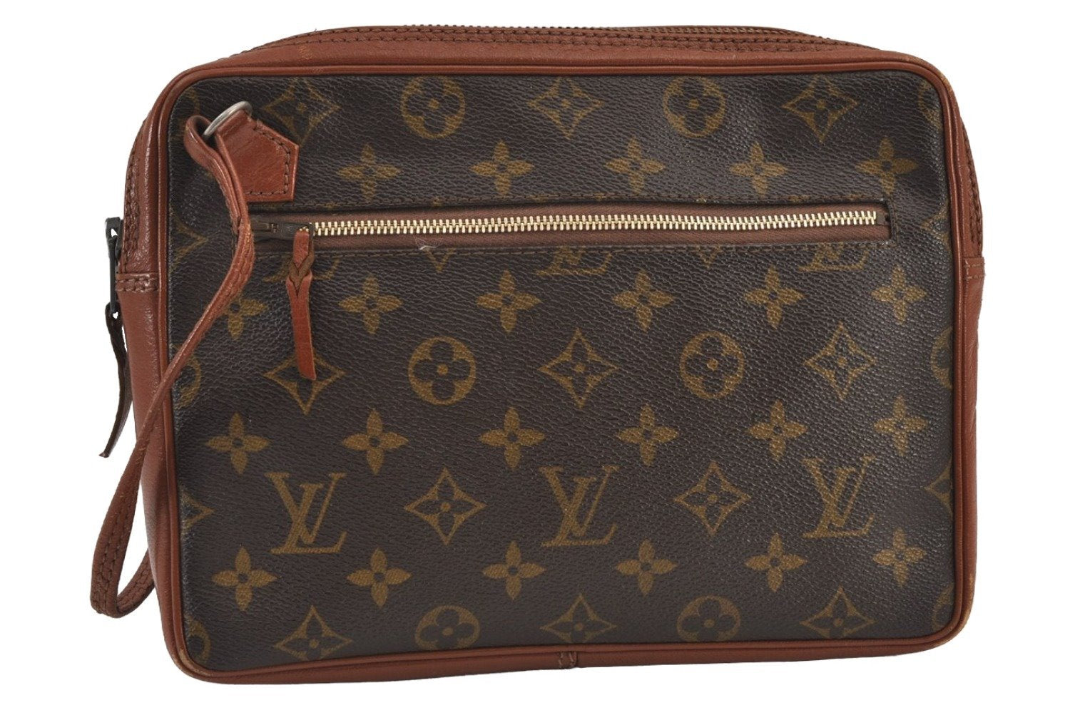 Authentic Louis Vuitton Monogram Pochette Sport Clutch Bag Old Model Junk 8257J