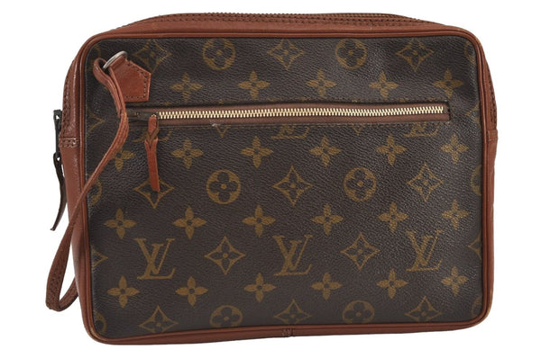 Authentic Louis Vuitton Monogram Pochette Sport Clutch Bag Old Model Junk 8257J