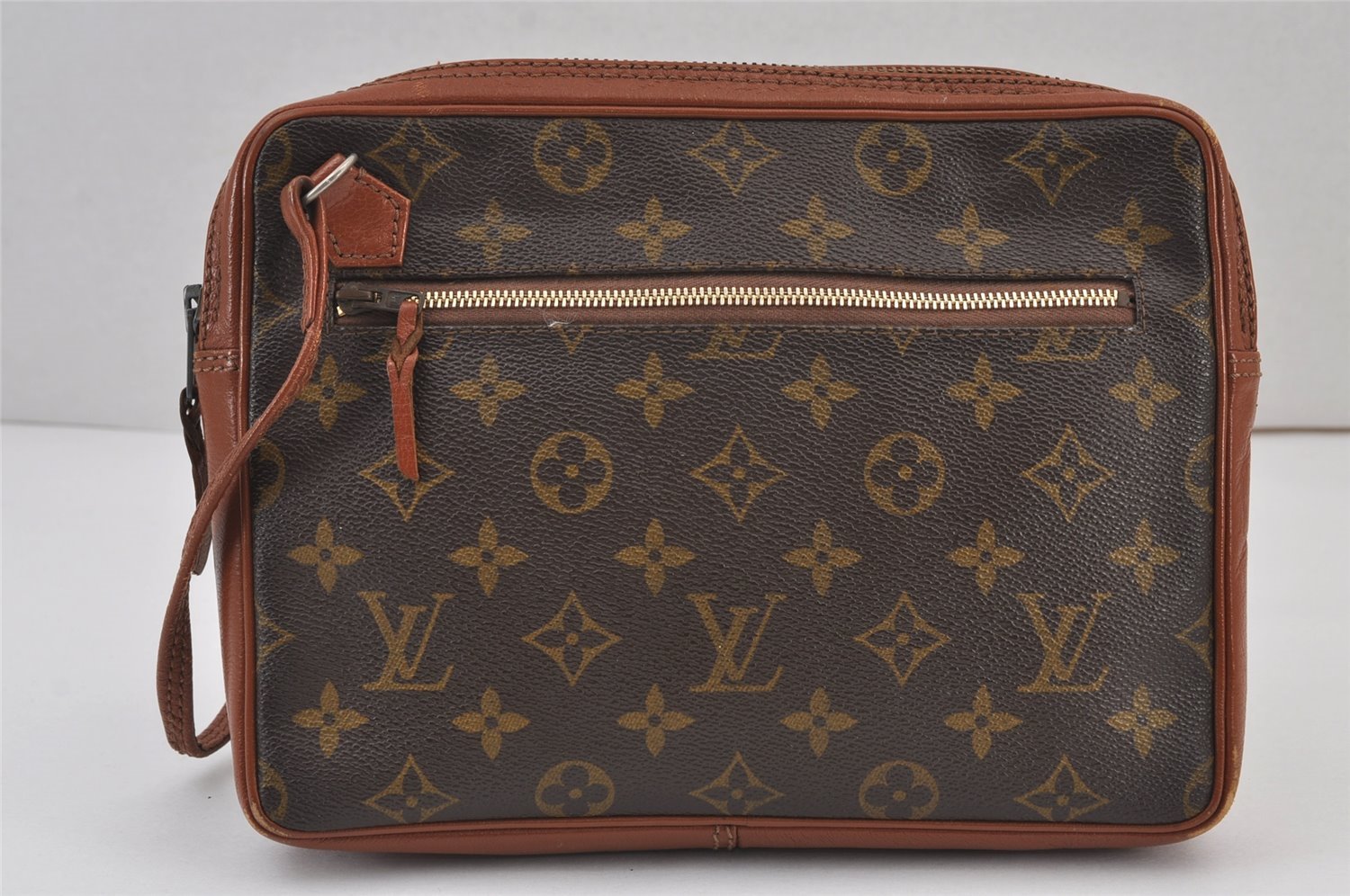 Authentic Louis Vuitton Monogram Pochette Sport Clutch Bag Old Model Junk 8257J