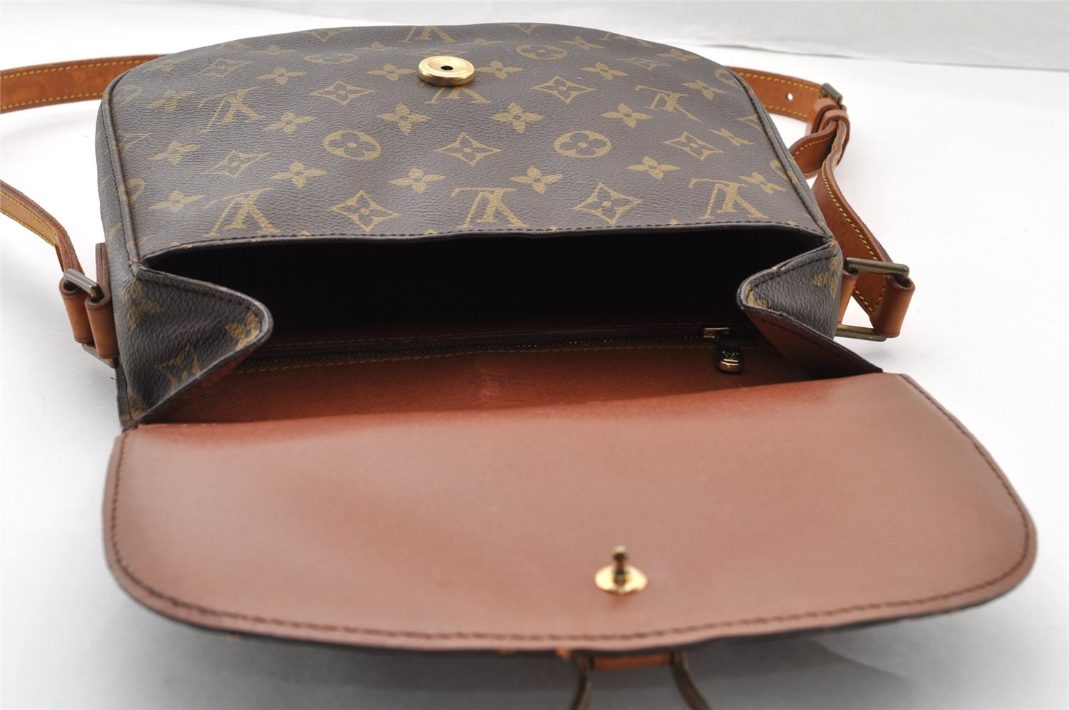 Authentic Louis Vuitton Monogram Saint Cloud GM M51242 Shoulder Cross Bag 8258I