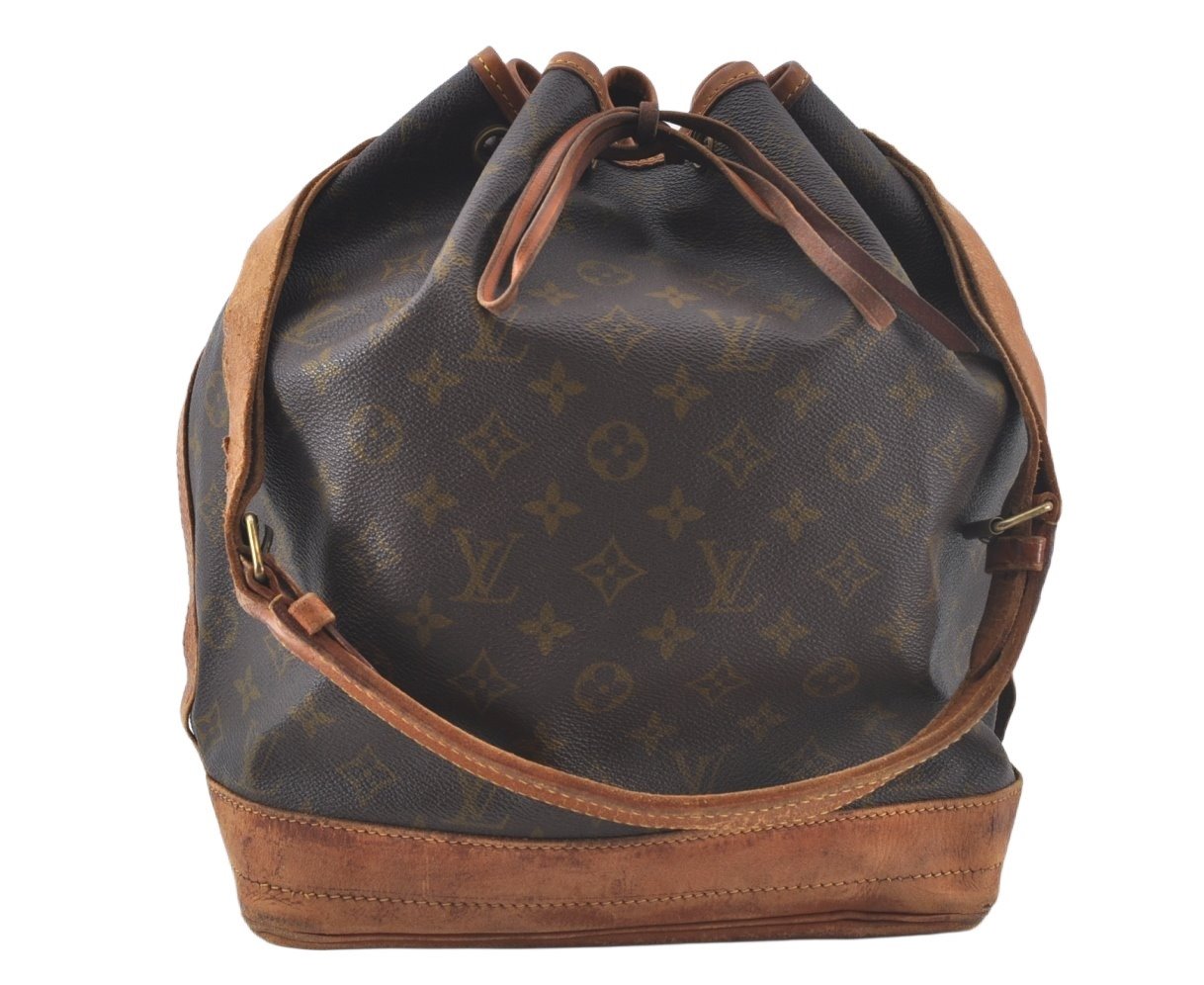 Authentic Louis Vuitton Monogram Noe Shoulder Drawstring Bag Old Model LV 8258J