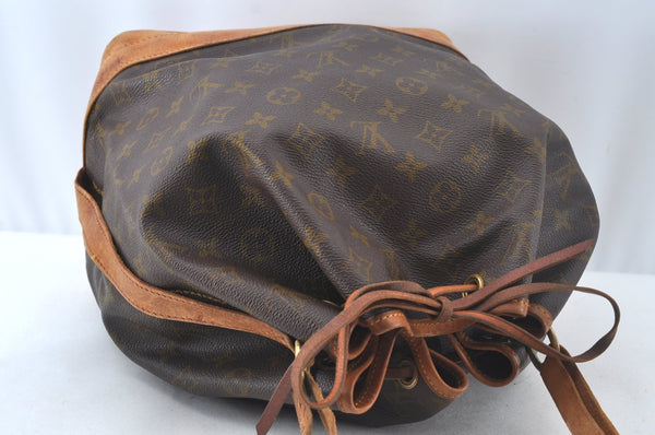 Authentic Louis Vuitton Monogram Noe Shoulder Drawstring Bag Old Model LV 8258J
