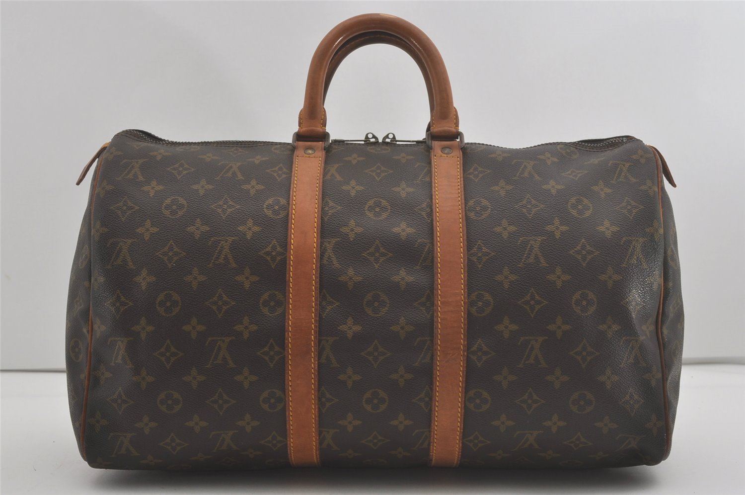 Authentic Louis Vuitton Monogram Keepall 45 Travel Boston Bag M41428 LV 8259I