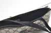 Authentic GUCCI Clutch Hand Bag Purse GG PVC Leather Navy Blue Junk 8259J