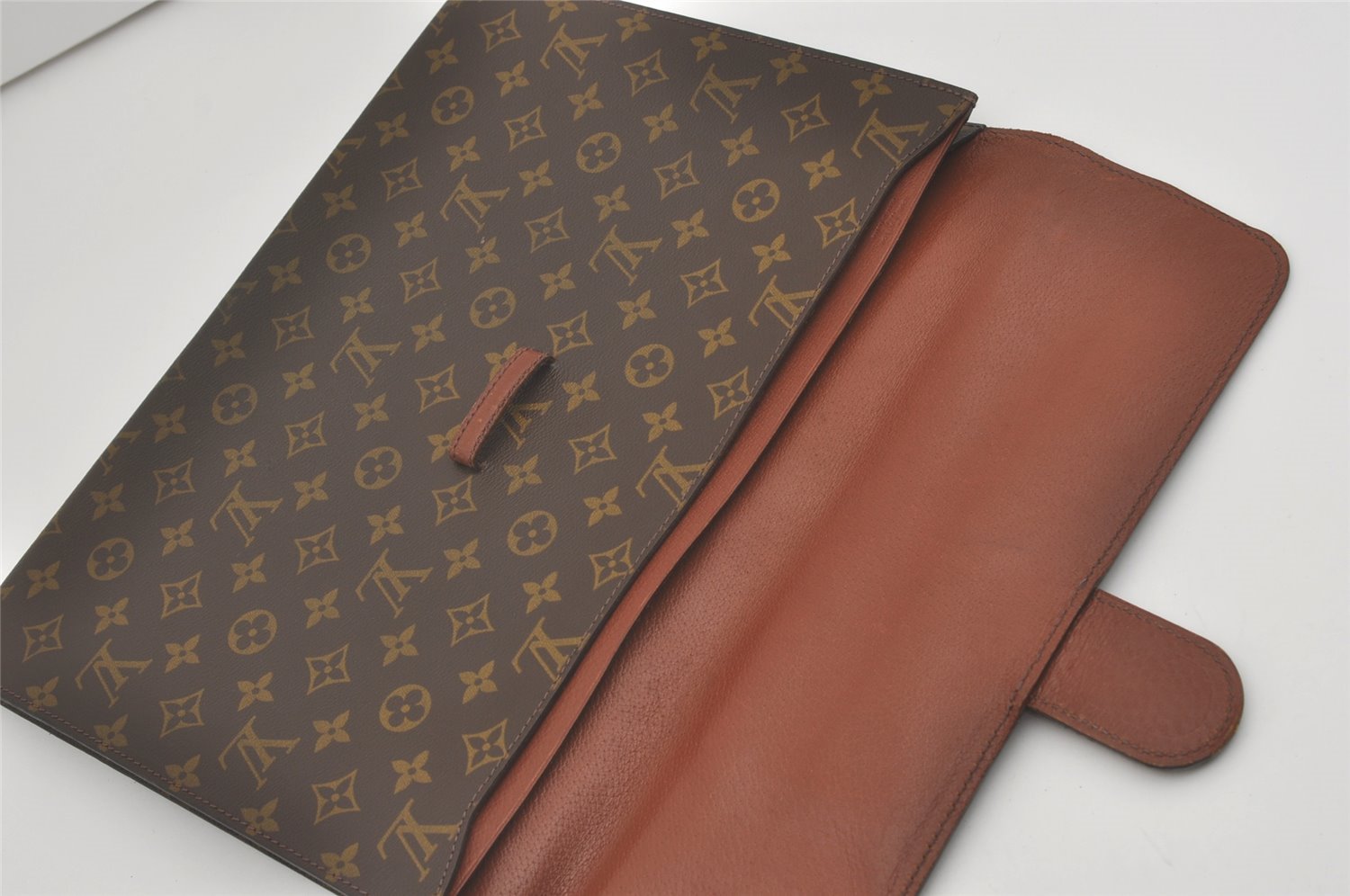 Authentic Louis Vuitton Monogram Poche Ministre Document Case Old Model LV 8262I