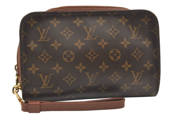 Authentic Louis Vuitton Monogram Orsay Clutch Hand Bag Purse M51790 LV 8263J