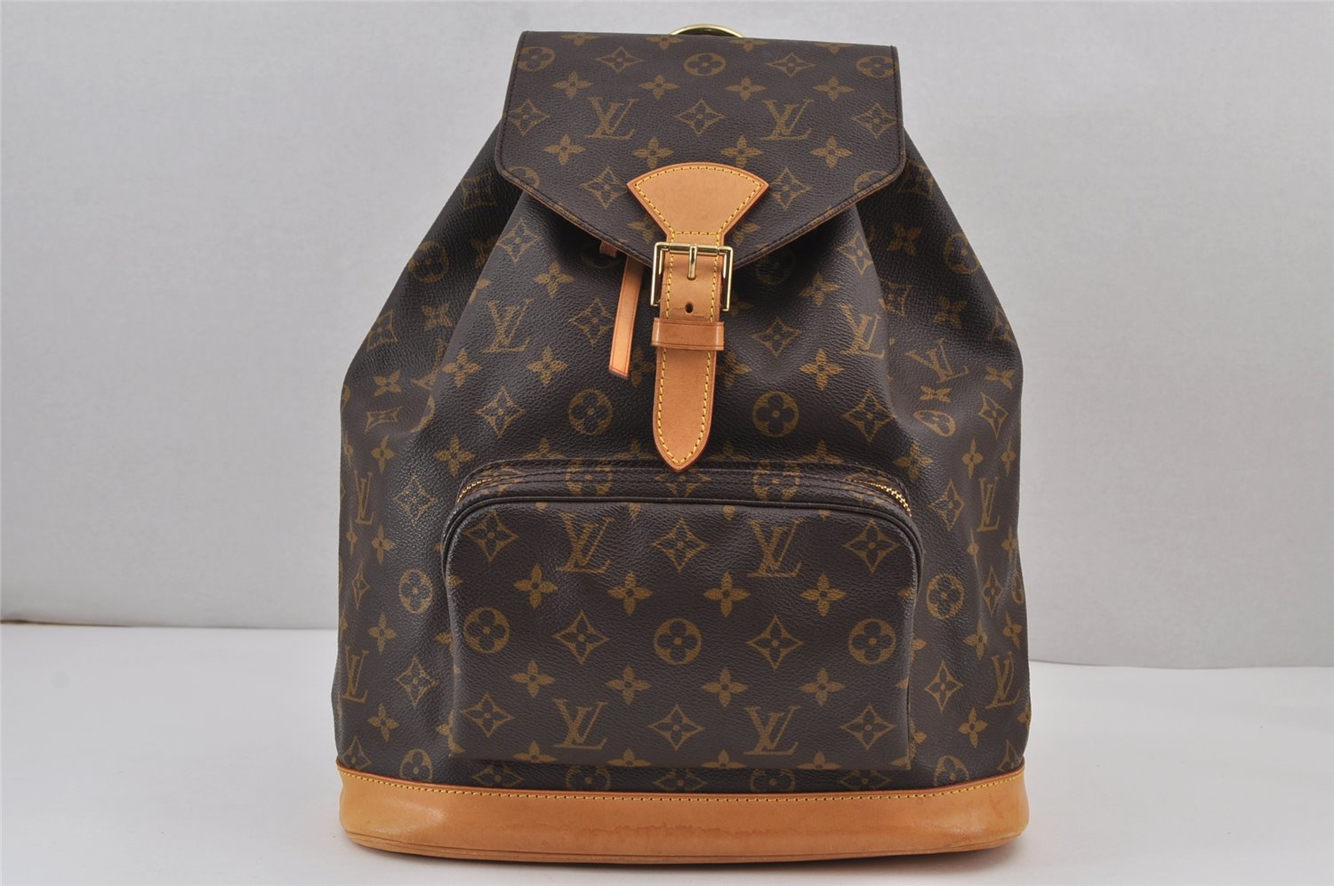 Authentic Louis Vuitton Monogram Montsouris GM Backpack M51135 LV 8265J