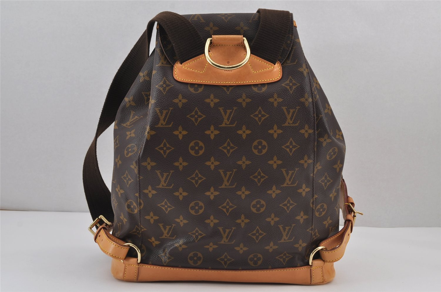 Authentic Louis Vuitton Monogram Montsouris GM Backpack M51135 LV 8265J