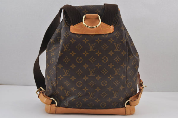 Authentic Louis Vuitton Monogram Montsouris GM Backpack M51135 LV 8265J