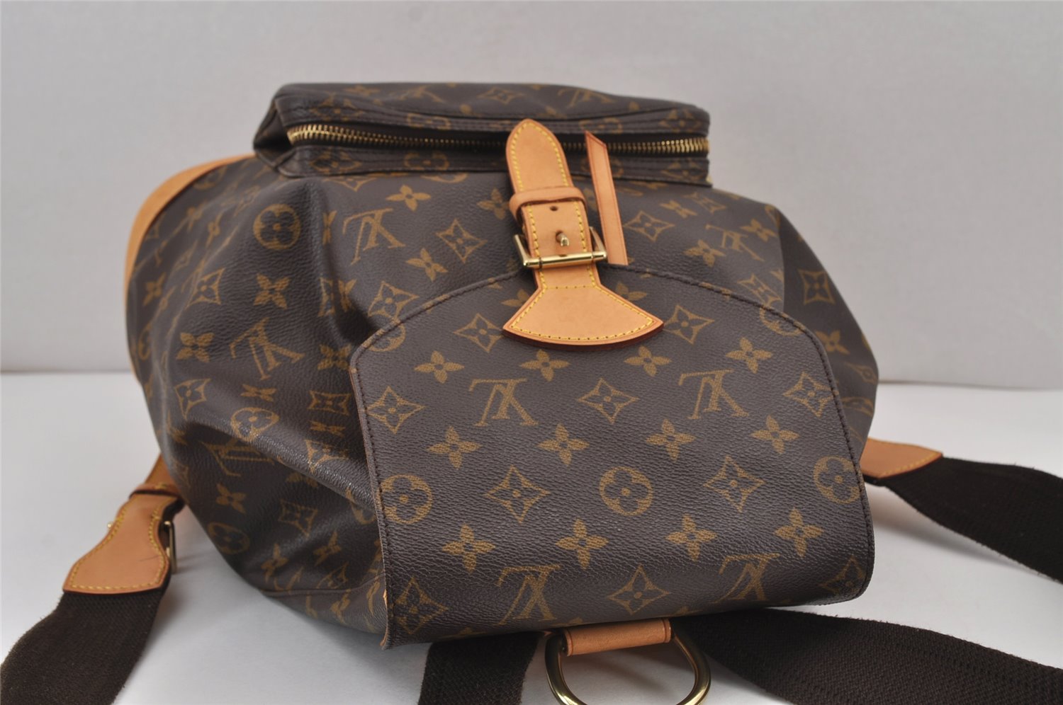 Authentic Louis Vuitton Monogram Montsouris GM Backpack M51135 LV 8265J